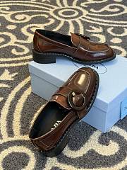	 Prada Patent Leather Loafers Brown - 4