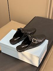 Prada Black Shuffle fringed leather mules  - 6
