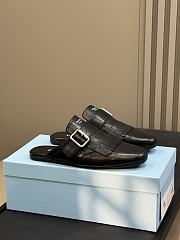 Prada Black Shuffle fringed leather mules  - 5