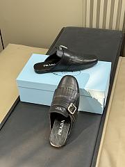 Prada Black Shuffle fringed leather mules  - 3