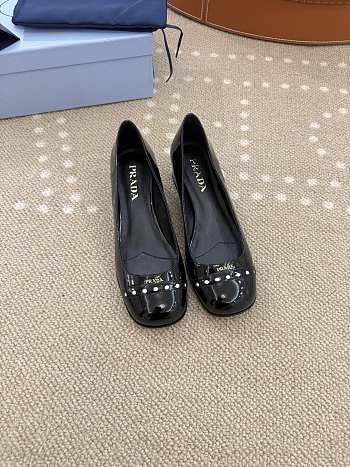 Prada Black Patent leather Mary Jane pumps