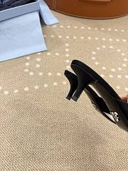 Prada Black Satin And Metallic Leather Mules 4.5cm - 6