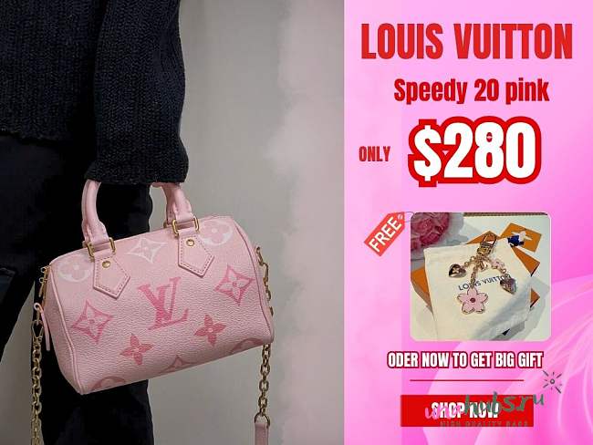 Louis Vuitton speedy 20 pink small bag - 1