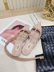 Valentino Garavani Rockstud Wispy Leather Mules In Nude - 3