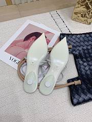 	 Valentino Garavani Rockstud Wispy Leather Mules In White - 6
