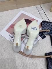	 Valentino Garavani Rockstud Wispy Leather Mules In White 6.5cm - 4