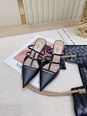 Valentino Garavani Rockstud Wispy Leather Mules In Black 6.5cm - 5