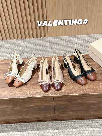 Valentino Valet Du Roi Kidskin Slingback Pumps 60mm