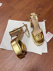 Valentino Garavani 115mm VLogo Signature Pumps Gold - 5