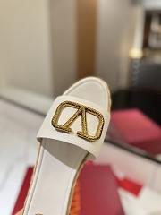 Valentino White Garavani VLogo Slide Espadrilles - 5