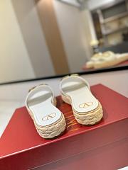 Valentino White Garavani VLogo Slide Espadrilles - 6