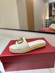 Valentino White Garavani VLogo Slide Espadrilles - 4