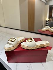 Valentino White Garavani VLogo Slide Espadrilles - 2