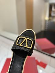 	 Valentino Black Garavani VLogo Slide Espadrilles - 5