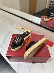 	 Valentino Black Garavani VLogo Slide Espadrilles - 2