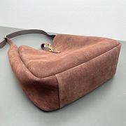 YSL LE 5 À 7 supple small in suede brown - 30x31x13cm - 6