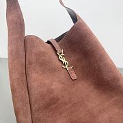 YSL LE 5 À 7 supple small in suede brown - 30x31x13cm - 3