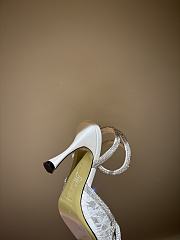 Mach & Mach Double Bow 65 embellished lace pumps white - 6