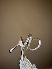 Mach & Mach Double Bow 65 embellished lace pumps white - 3