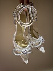 Mach & Mach Double Bow 65 embellished lace pumps white - 2