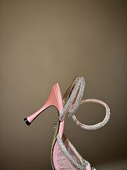 	 Mach & Mach Double Bow 65 embellished lace pumps pink - 4