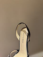 MACH & MACH Floating Pearl satin sandals 10CM black - 3