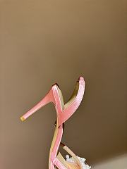 	 MACH & MACH Floating Pearl satin sandals 10CM pink - 5