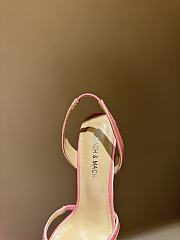 	 MACH & MACH Floating Pearl satin sandals 10CM pink - 4