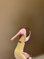 	 MACH & MACH Floating Pearl satin sandals 10CM pink - 2