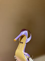 	 MACH & MACH Floating Pearl satin sandals 10CM purple - 6