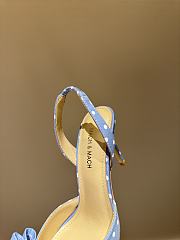 Mach&Mach Le Cadeau 100 Polka-dot Slingback Pumps in blue Satin - 5