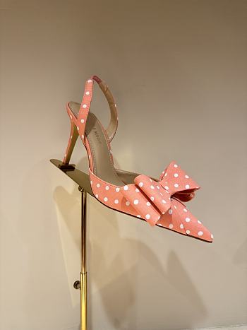 	 Mach&Mach Le Cadeau 100 Polka-dot Slingback Pumps in orange
