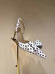 	 Mach&Mach Le Cadeau 100 Polka-dot Slingback Pumps in white - 1