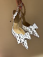 	 Mach&Mach Le Cadeau 100 Polka-dot Slingback Pumps in white - 2