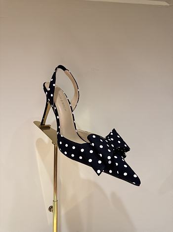 	 Mach&Mach Le Cadeau 100 Polka-dot Slingback Pumps in black