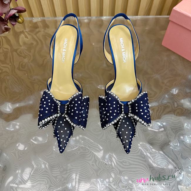 MACH & MACH Cadeau 90 embellished slingback pumps - 1