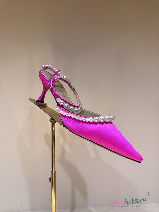 Mach & Mach Pink Pearl Slingback mules 6cm - 1