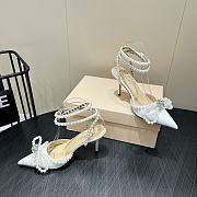 MACH & MACH 85mm crystal-embellished Pumps white - 3