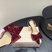 	 Mach & Mach Le Cadeau embellished slingback pumps 8.5cm in red velvet - 5