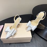 	 Mach & Mach Le Cadeau embellished slingback pumps 8.5cm white - 2