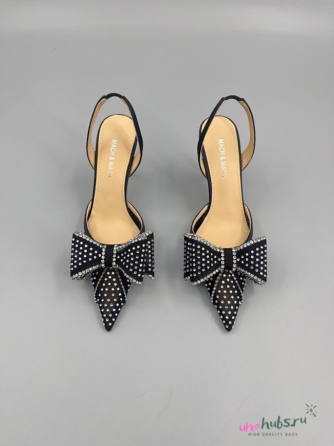Mach & Mach Le Cadeau slingback pumps black 8.5cm - 1