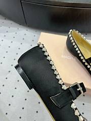 MACH & MACH Audrey crystal-embellished ballerina in black shoes - 5