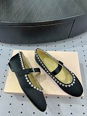 MACH & MACH Audrey crystal-embellished ballerina in black shoes - 2