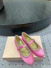 	 MACH & MACH Audrey crystal-embellished ballerina in pink shoes - 6
