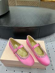 	 MACH & MACH Audrey crystal-embellished ballerina in pink shoes - 5