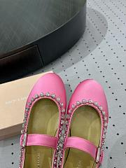 	 MACH & MACH Audrey crystal-embellished ballerina in pink shoes - 4