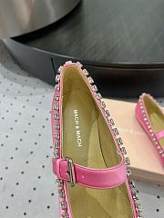 	 MACH & MACH Audrey crystal-embellished ballerina in pink shoes - 3