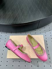 	 MACH & MACH Audrey crystal-embellished ballerina in pink shoes - 2