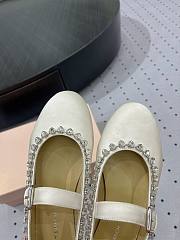 	 MACH & MACH Audrey crystal-embellished ballerina in white shoes - 3