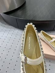 	 MACH & MACH Audrey crystal-embellished ballerina in white shoes - 2